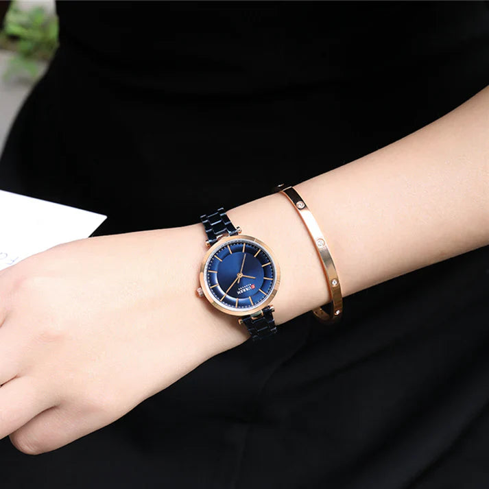 CURREN Original Brand Stainless Steel Band Wrist Watch For Couples With Brand (Box & Bag)